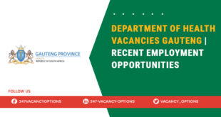 Department Of Health Vacancies Gauteng